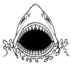 Shark Open Mouth Silhouette CDR File