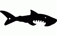 Shark Silhouette Vector CNC Router Free DXF File