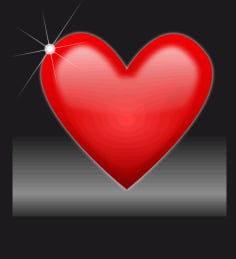 Shiny Heart Vector SVG File