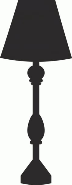 Side Lamp Silhouette Free Vector DXF File