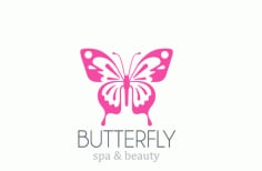 Simple Butterfly Logo Design Free Vector