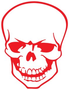 Simple Grunge Skull Tattoo Printing Design CDR File