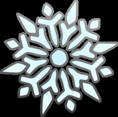 Single Snowflake Vector SVG File