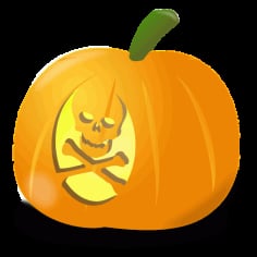 Skeleton Pumpkin Vector SVG File