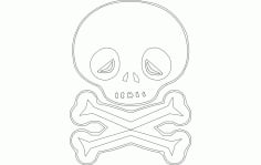 Skull Outline DXF File