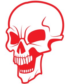 Skull Skeleton Sticker Free Vector