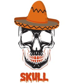 Skull with Cap Skull Tattoo Design Free Vector