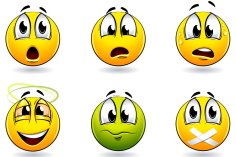 Smile Face Set Free Vector