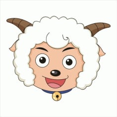 Smiling Goat Cartoon CDR File
