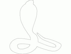 Snake Animal Line Vector Art DXF File