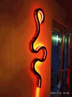 Snake Wooden LED Hidden Glowing Light DXF File