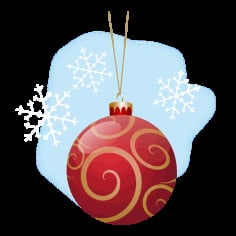 Snowflake Christmas Ball Vector SVG File