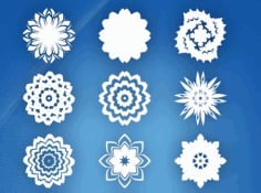 Snowflake Mandala Silhouette CDR File