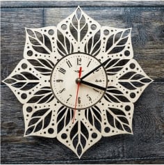 Snowflake Wall Clock Design CDR File