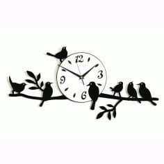 Sparrow Clock Frame CDR File