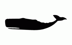 Sperm whale silhouette CNC Router Free DXF File
