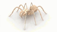 Spider 1.5mm Insect 3D Wood Puzzle Free DXF Vectors File
