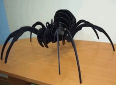 Spider 3D Wooden Puzzle Laser Cut Vector File