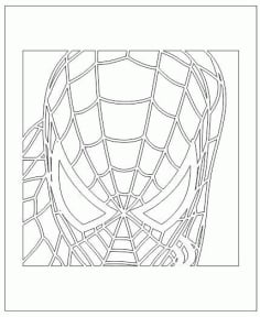 Spider Man Face 3D Led Illusion Free Vector CDR File