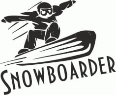 Sports Snowboarding Vector Laser Cut CDR File
