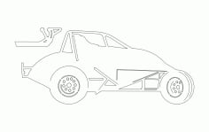 Sprint Car 2 Free DXF Vectors File