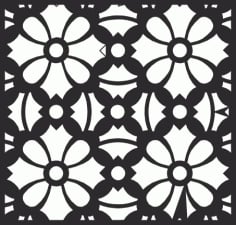 Square Floral Pattern File Free Vector CDR File