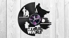 Star Wars Clock Free Vector DXF File