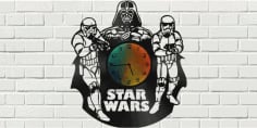 Star Wars Clock Plans Darth Vader Stormtrooper Free CDR Vectors File