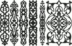 Stately Wall Grill Design Panel DXF File