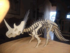Styracosaurus 3D Puzzle Laser Cut DXF File