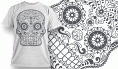 Sugar Skull T Shirt Design Free Design CDR File