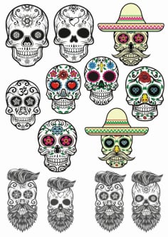 Sugar Skulls Tattoos CDR File