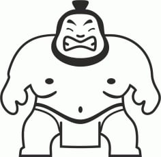 Sumo Wrestler Cartoon CDR File