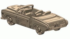Super Convertable Toy Car Laser Cut 3D Puzzle  CDR File