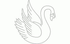 Swan Free Dxf File For Cnc DXF Vectors File