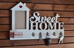 Sweet Home Key Hanger with Fence Free CDR File
