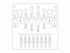 Szachy Chess Game DXF File