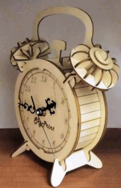 Table Clock Laser Cut Free CDR File