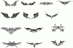 Tattoo Totem Wings Art CDR File
