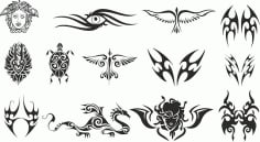 Tattoo Tribal Free Dxf File For Laser Cutting DXF File