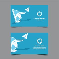 Tech Company Business Card Template Free Vector