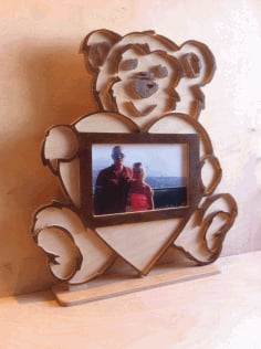 Teddy Bear Photo Frame Laser Cut DXF File