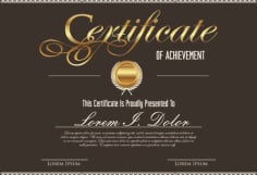 Template Certificates Design Graphics Free Vector