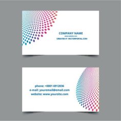 Template for Business Card Vector File