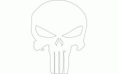 The Punisher Skull Silhouette DXF File