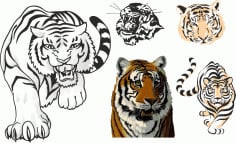 Tiger Stickers For Cars CDR File