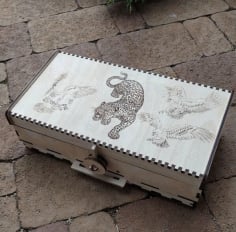 Tiger Wooden Tool Box and Storage Box CDR File