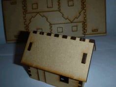 Tiny Laser Cut House Free DXF Vectors File