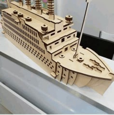 Titanic Laser Cut Puzzle Model Free Free Vector CDR File