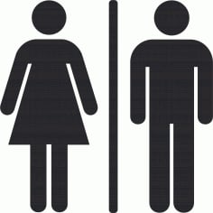 Toilet Man And Woman Sign CDR File